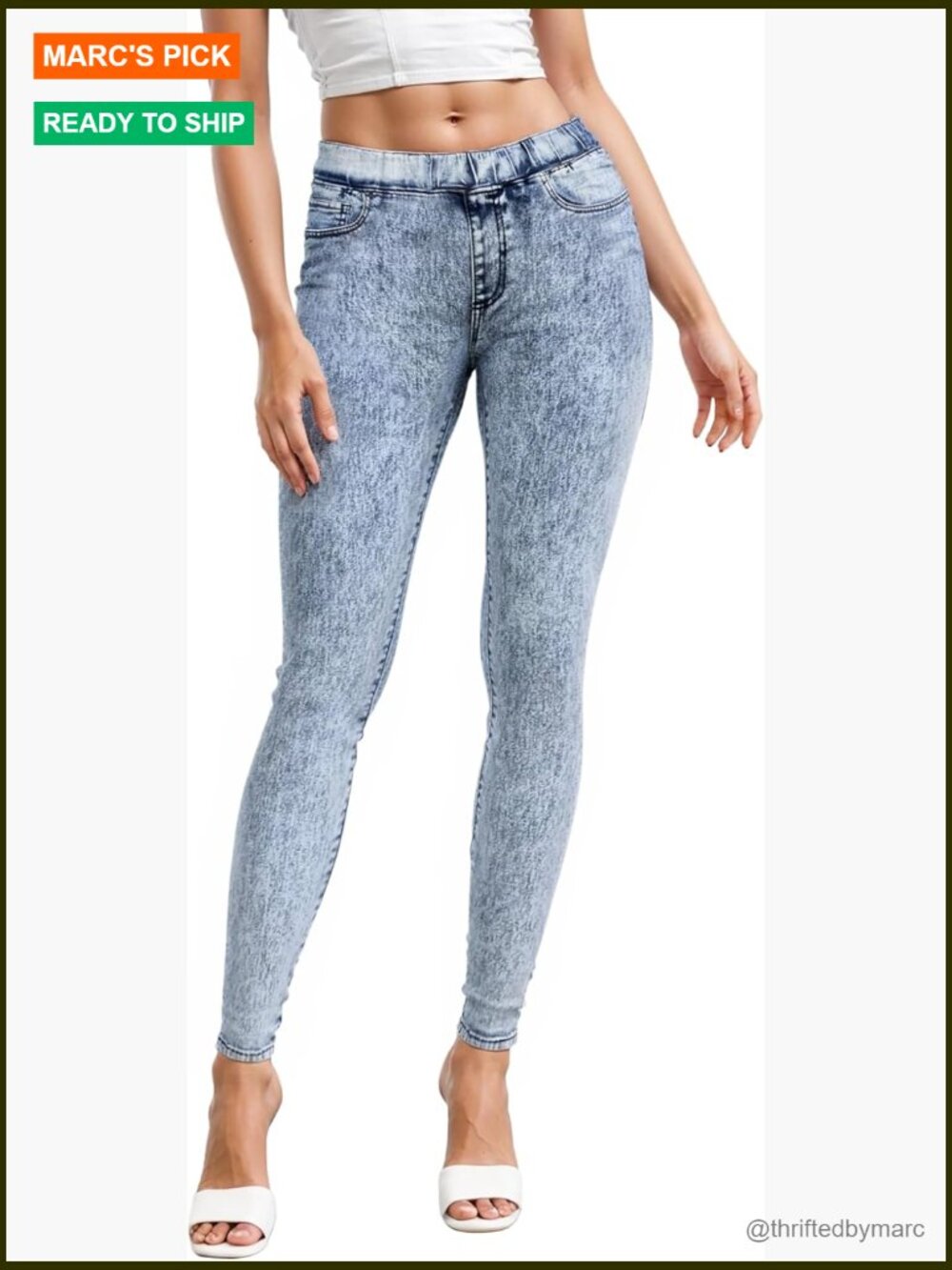 Stretchy Pull-On Skinny Jeans, Mid Rise, Multiple Inseam Lengths